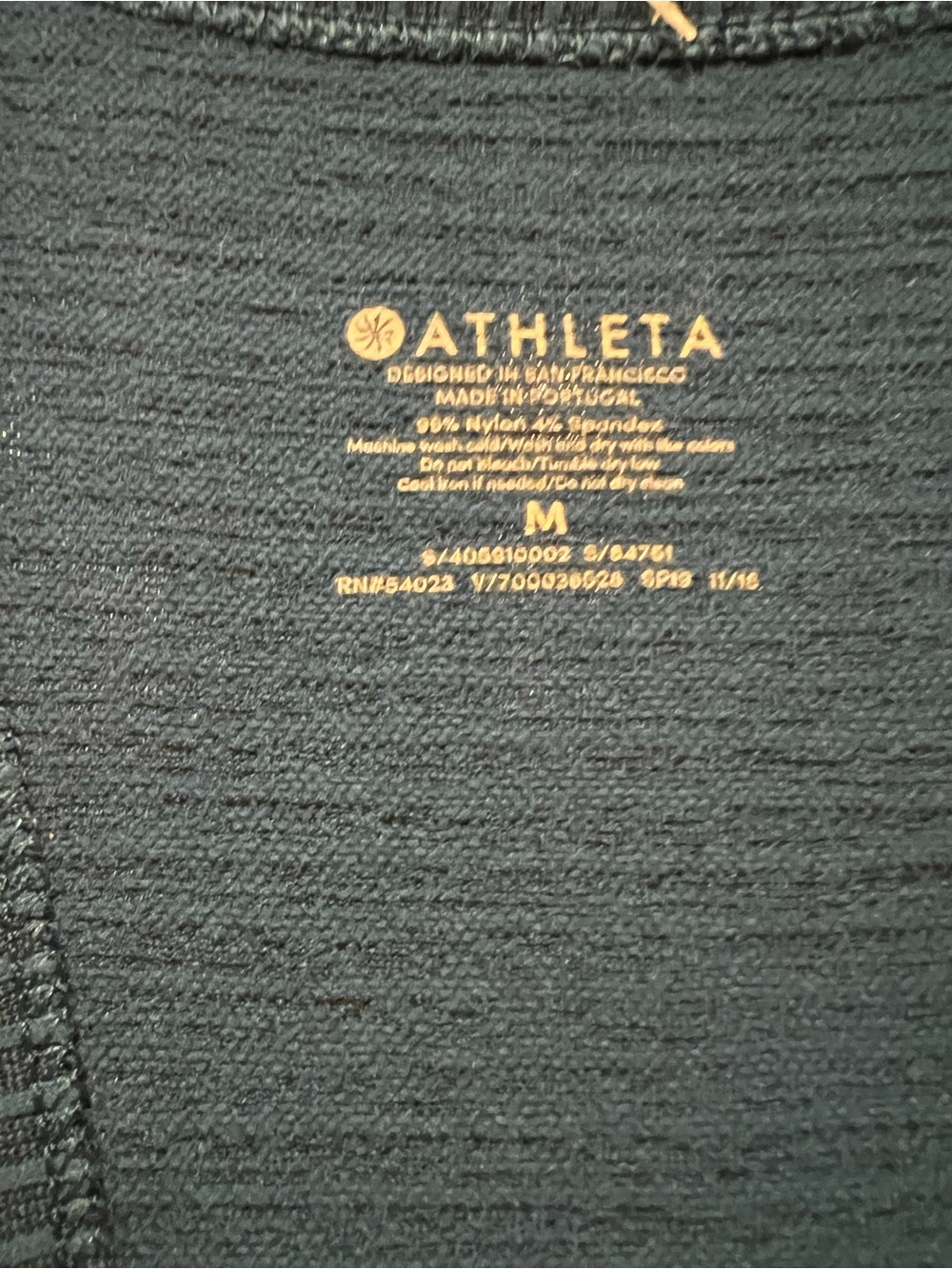 Athleta Deep Navy Textured Racerback Tank - Picture 2 of 3